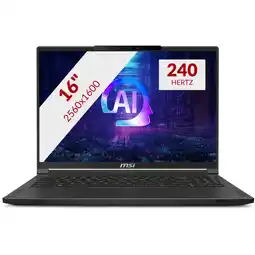 MediaMarkt MSI Stealth A16 AI+ A3HWHG-013NL - 16 inch - Ryzen 7 3750H - 32 GB - 1 TB - GeForce RTX 5070 Ti aanbieding