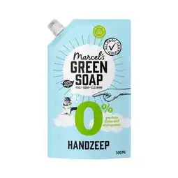 Etos Marcel's Green Soap Handzeep 0% Parfumvrij Navulling 500 ML aanbieding