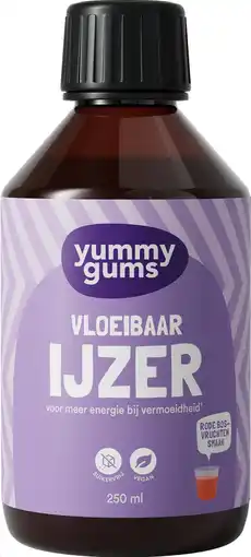 Etos Yummygums Vloeibaar Ijzer - suikervrij - 250ml aanbieding
