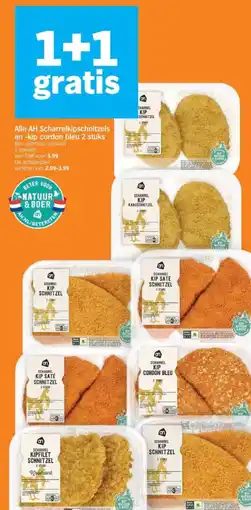 Albert Heijn Alle AH Scharrelkipschnitzels en kip cordon bleu 2 stuks aanbieding
