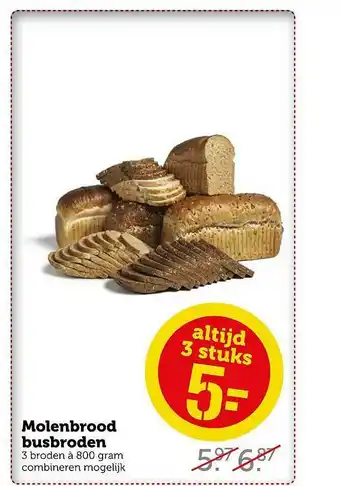 Coop Molenbrood Busbroden aanbieding