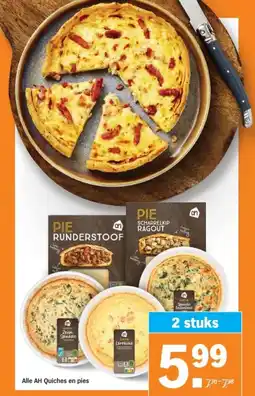 Albert Heijn Alle AH Quiches en pies aanbieding
