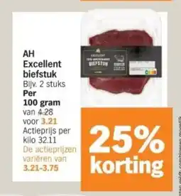 Albert Heijn AH Excellent biefstuk aanbieding