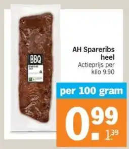 Albert Heijn AH Spareribs heel aanbieding