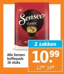 Albert Heijn Alle Senseo koffiepads 36 stuks aanbieding