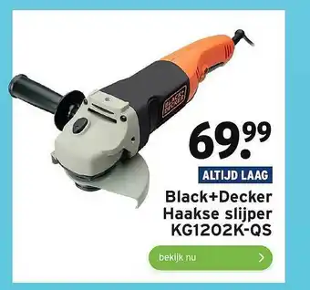 GAMMA Black+Decker Haakse Slijper KG1202K-QS aanbieding