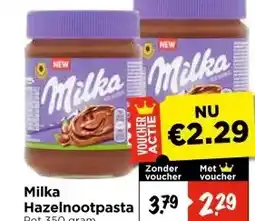 Vomar Voordeelmarkt Milka Hazelnootpasta aanbieding