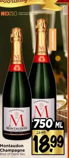 Vomar Voordeelmarkt Montaudon Champagne aanbieding