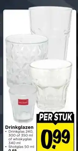Vomar Voordeelmarkt Drinkglazen aanbieding