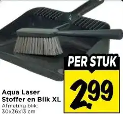 Vomar Voordeelmarkt Aqua Laser Stoffer en Blik XL aanbieding
