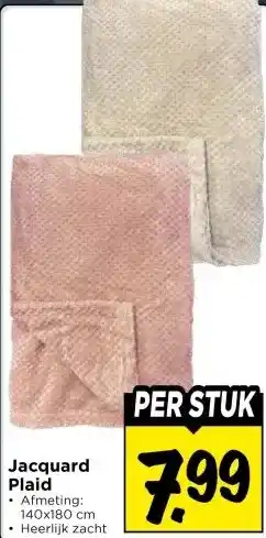 Vomar Voordeelmarkt Jacquard Plaid aanbieding