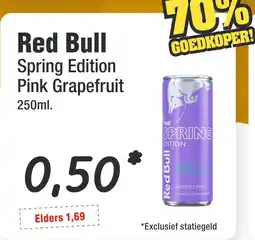Budget Food Red Bull Spring Edition Pink Grapefruit aanbieding
