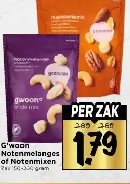 Vomar Voordeelmarkt G'woon Notenmelanges of Notenmixen aanbieding