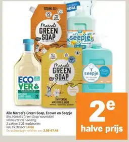 Albert Heijn Alle Marcel's Green Soap, Ecover en Seepje aanbieding