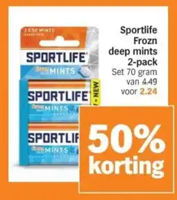 Albert Heijn Sportlife Frozn deep mints 2 pack aanbieding