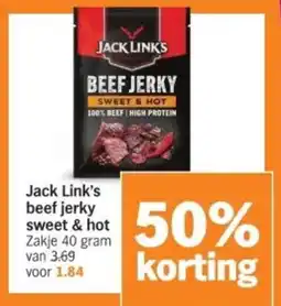 Albert Heijn Jack Link's beef jerky sweet & hot aanbieding
