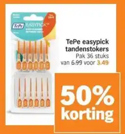 Albert Heijn TePe easypick tandenstokers aanbieding