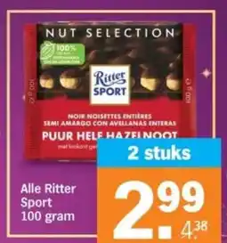 Albert Heijn Alle Ritter Sport aanbieding