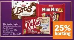 Albert Heijn Alle Nestlé mini's aanbieding