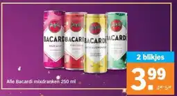 Albert Heijn Alle Bacardi mixdranken aanbieding