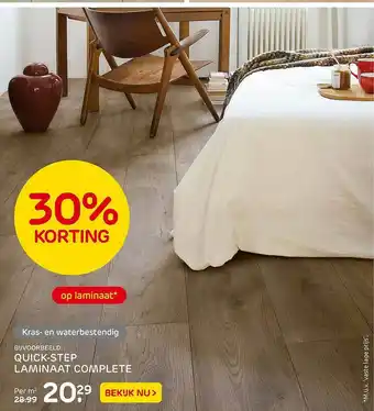 Praxis Quick-Step Laminaat Complete 30% Korting aanbieding