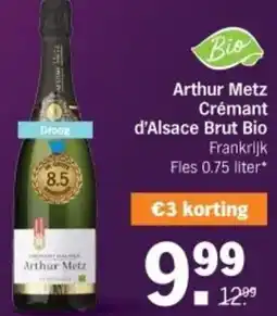 Albert Heijn Arthur Metz Crémant d'Alsace Brut Bio aanbieding