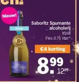 Albert Heijn Saboritz Spumante alcoholvrij aanbieding