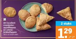 Albert Heijn AH Excellent roomboter- appelflappen en crème- brûléeflappen aanbieding