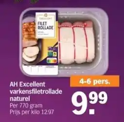 Albert Heijn AH Excellent varkensfiletrollade naturel aanbieding