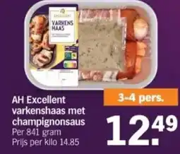 Albert Heijn AH Excellent varkenshaas met champignonsaus aanbieding