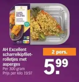 Albert Heijn AH Excellent scharrelkipfilet- rolletjes met asperges aanbieding