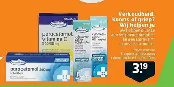 Trekpleister Trekpleister Paracetamol 500 Mg Tabletten, Paracetamol Vitamine C 500-50 Mg, Xylometazoline HCI 0,5 Mg-,ml Of Xylometazoline  aanbieding