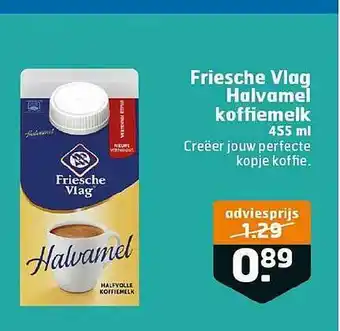 Trekpleister Friesche Vlag Halvamel Koffiemelk 455 Ml aanbieding