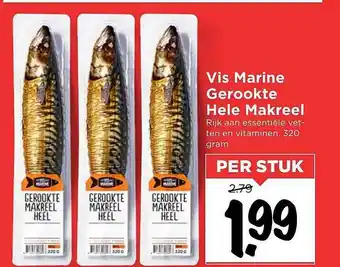 Vomar Voordeelmarkt Vis Marine Gerookte Hele Makreel aanbieding