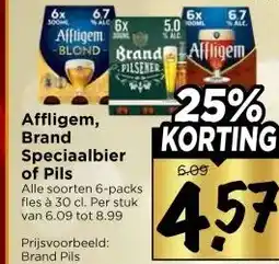 Vomar Voordeelmarkt Affligem, Brand Speciaalbier of Pils aanbieding