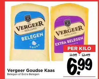 Vomar Voordeelmarkt Vergeer Goudse Kaas Belegen Of Extra Belegen aanbieding