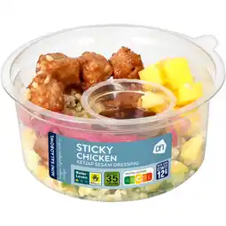 Albert Heijn AH Mini saladbowl sticky chicken aanbieding