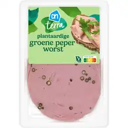 Albert Heijn AH Terra Plantaardige groene peper worst aanbieding