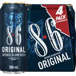 Albert Heijn 8.6 Original intense blond beer 4-pack aanbieding