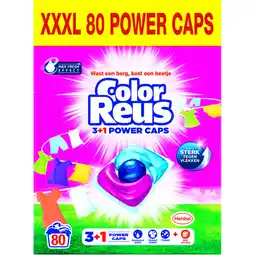 Albert Heijn Color Reus 3+1 Power caps wasmiddel capsules kleur aanbieding