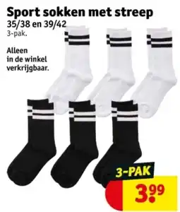 Kruidvat Sport sokken met streep aanbieding