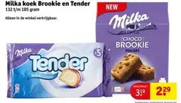 Kruidvat Milka koek Brookie en Tender aanbieding