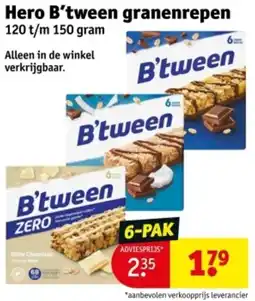 Kruidvat Hero B'tween granenrepen aanbieding