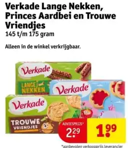 Kruidvat Verkade Lange Nekken, Princes Aardbei en Trouwe Vriendjes aanbieding