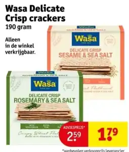 Kruidvat Wasa Delicate Crisp crackers aanbieding