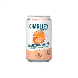 PLUS Charlie's Organics Sparkling orange & mandarin aanbieding