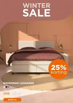 TotaalBED Boxspring Levanger vlak aanbieding