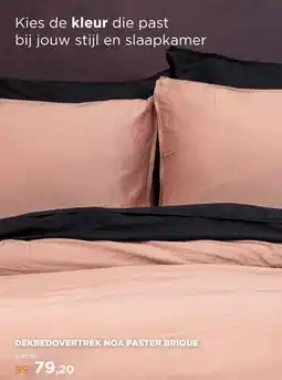 TotaalBED Dekbedovertrek Noa Pastel Brique 140 x 200/220 cm aanbieding