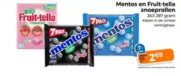 Trekpleister Mentos en Fruit tella snoeprollen aanbieding