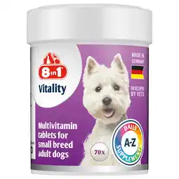 Zooplus 70 stuks 8in1 Vitality multivitaminetabletten aanvullende voeding voor honden van kleine rassen aanbieding